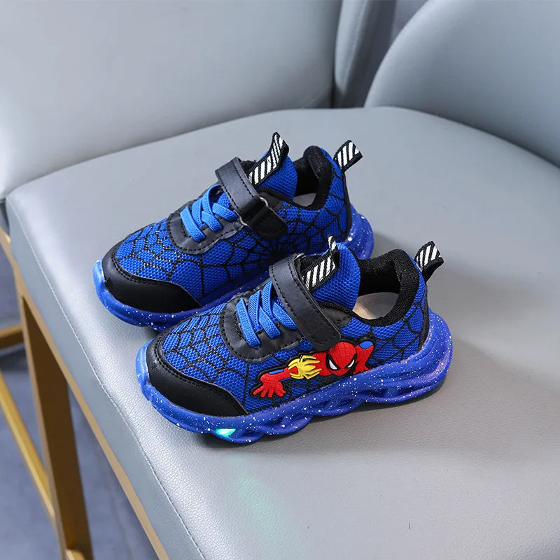 Spiderman Themed LED Sneakers For Boys