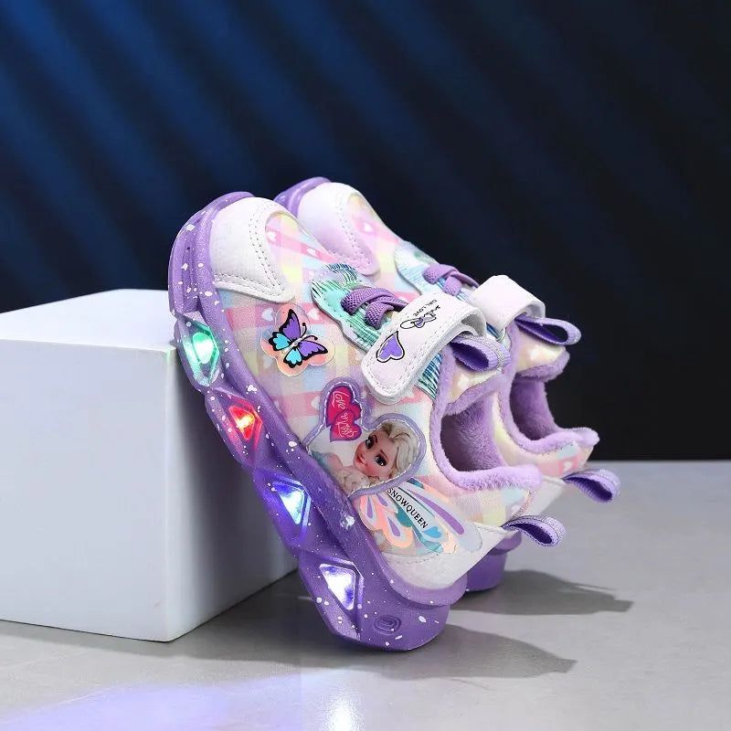 Frozen Elsa Princess LED Sneakers For Girls