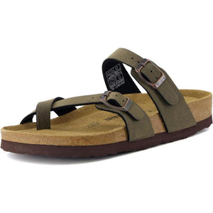 Women Comfort Sandals With Double Buckle