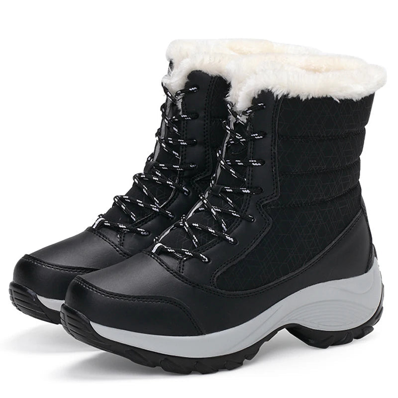 High Top Shoes With Fur Detailing