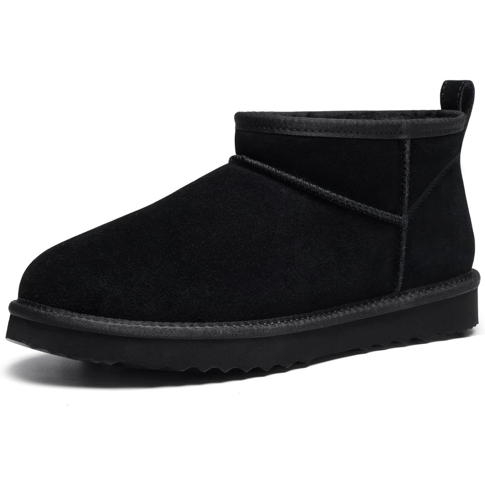 Sleek Fuzzy Plush Winter Mini Boots