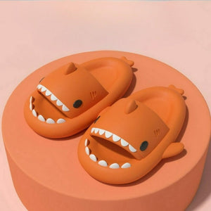 Unisex Solid Color Non-Slip Shark Slippers