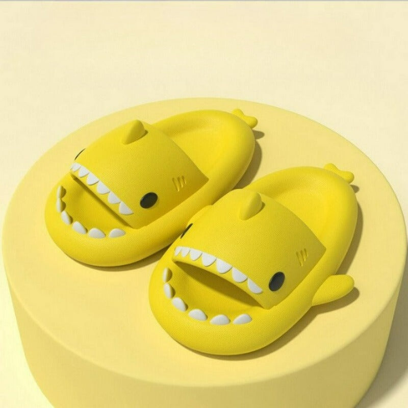 Non-Slip Solid Color Shark Slippers