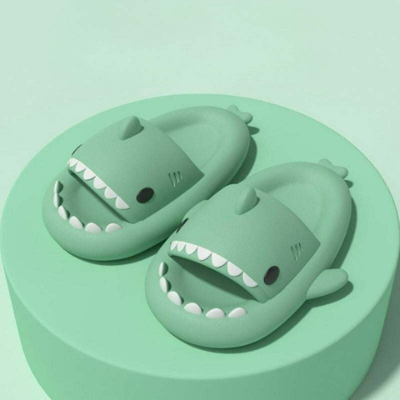Summer Shark Design Platform Slippers